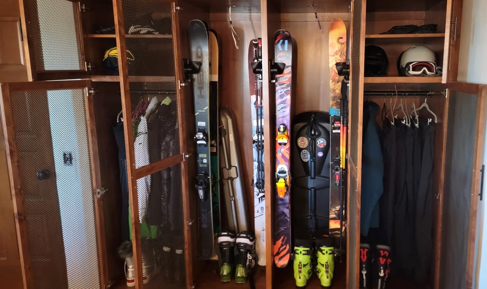 Custom Ski Gear Storage Locker